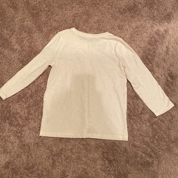 🤍Crewcuts cream top 3/4 sleeve🤍 - Picture 3 of 4